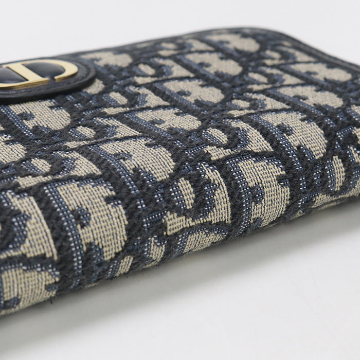 Dior S2094 UTZQ M928 Voyageur Long Wallet 30 PurseZip Around/Dior navy Women