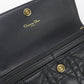 Dior Caro Orchid Long wallet with double coin purse Calfskin black Women
