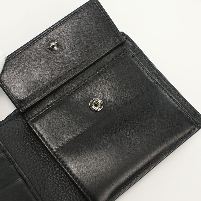 Dior 2ESBC027CDI Folded wallet CD ICON Folded wallet Calfskin black mens