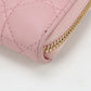 Dior S0985 ONMJ Zip coin case small Lady Dior Coin Pocket leather pink Women