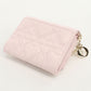 Dior S0181 ONHG Lotus wallet Lady Dior Three fold lambskin pink Women