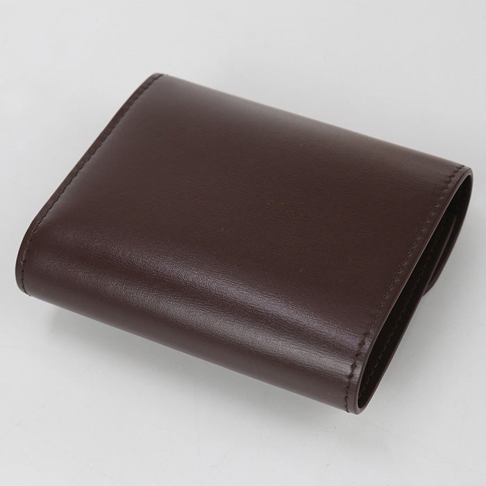 CELINE 10D783DPV.18CH Small flap wallet Triomphe Three fold Calfskin Brown Women
