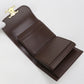 CELINE 10D783DPV.18CH Small flap wallet Triomphe Three fold Calfskin Brown Women