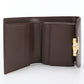 CELINE 10D783DPV.18CH Small flap wallet Triomphe Three fold Calfskin Brown Women