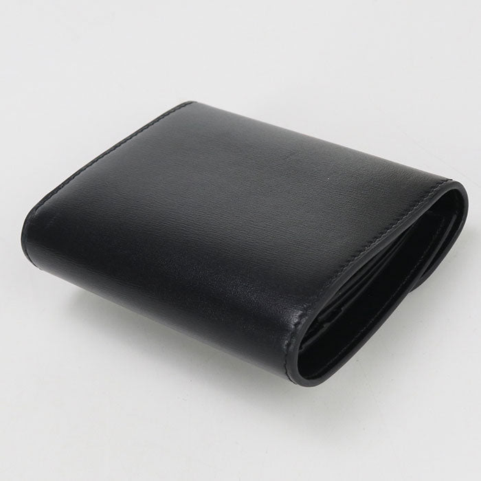 CELINE 10D783DPV.38NO Small flap wallet Triomphe Tri-fold leather Black Women
