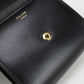 CELINE 10D783DPV.38NO Small flap wallet Triomphe Tri-fold leather Black Women