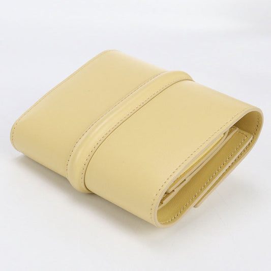 CELINE 10F52 3CQ7 Small trifold wallet 16 (Saise) Tri-fold leather Yellow Women