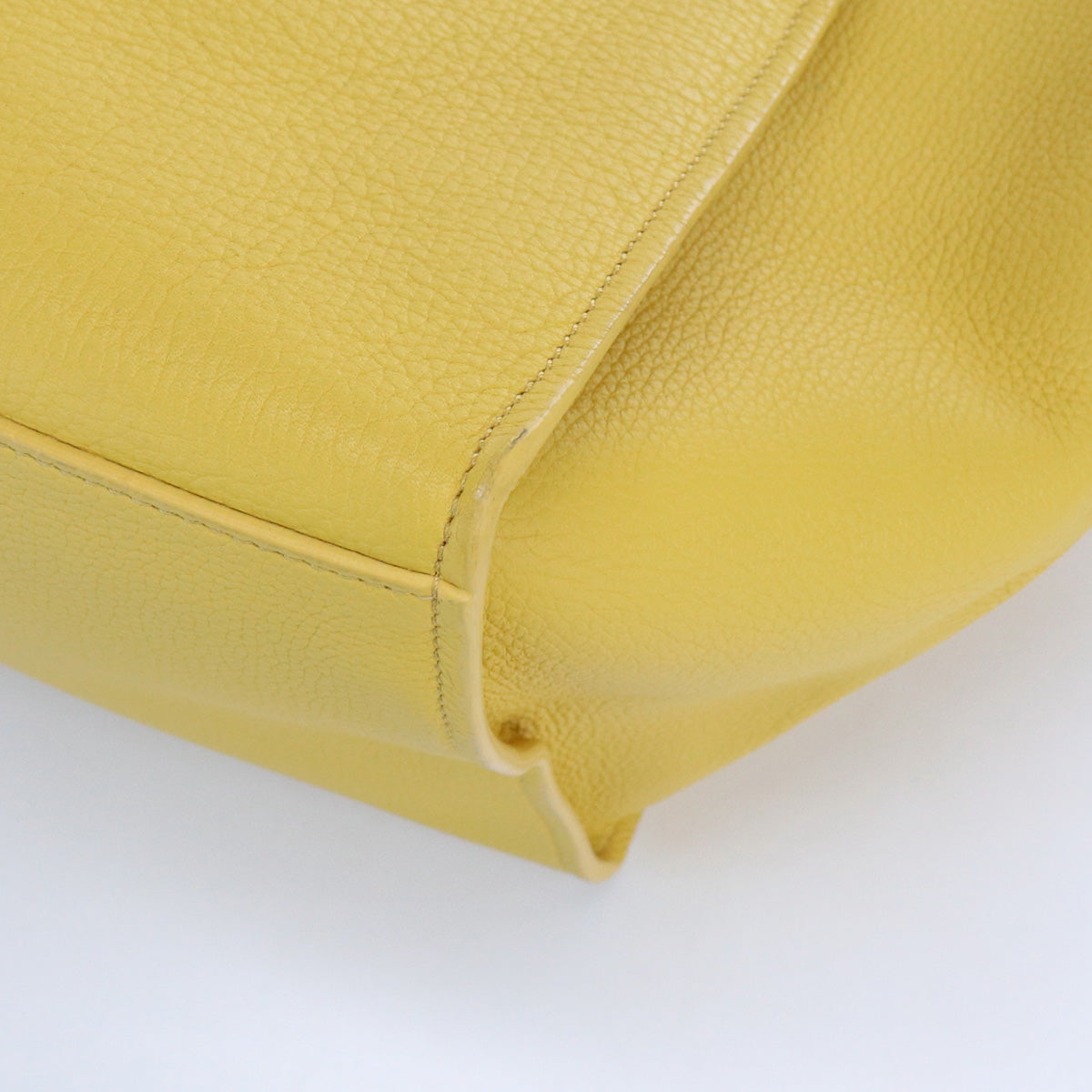 CELINE 189313 Big bag small Tote Bag Handbag Shoulder Bag leather Women Yellow