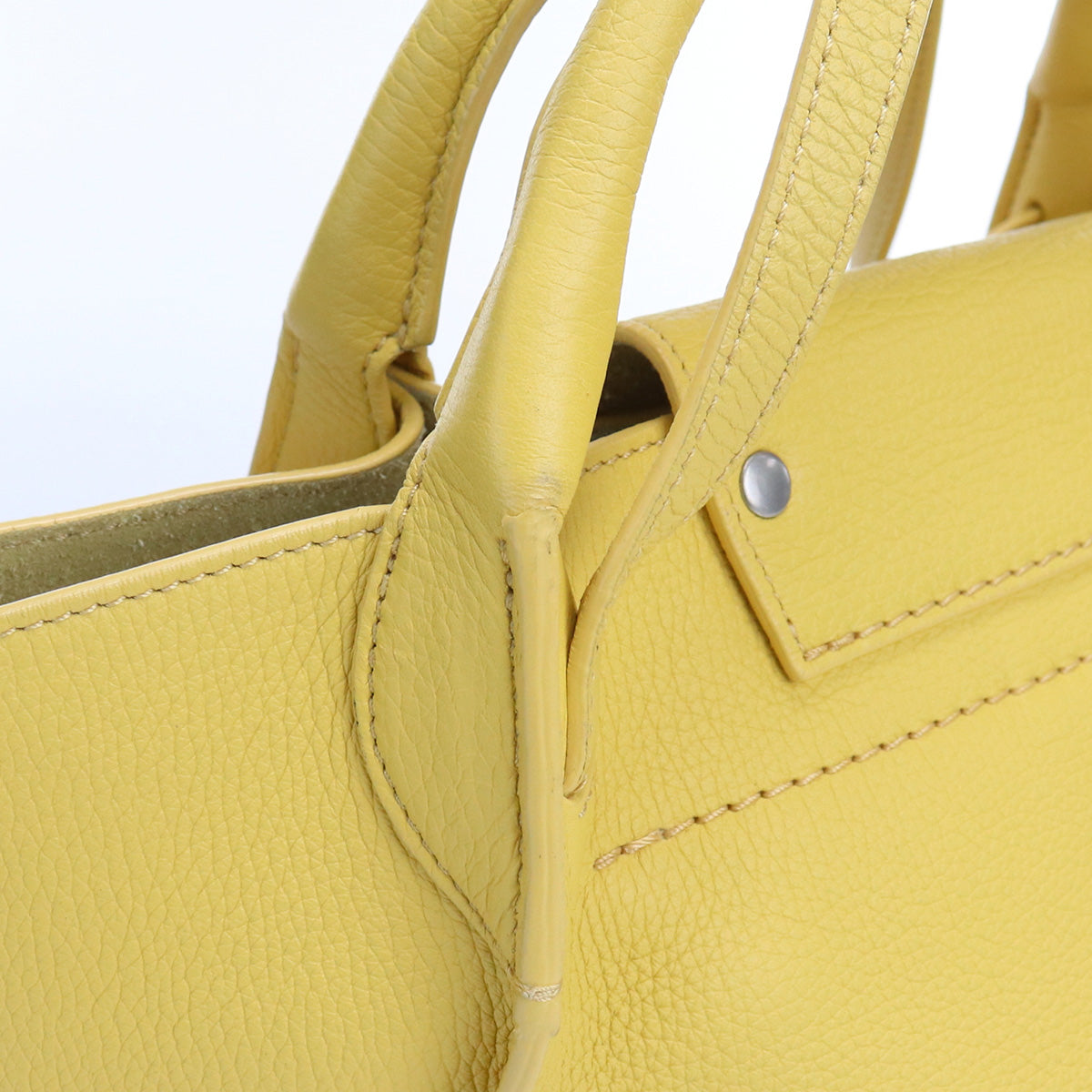 CELINE 189313 Big bag small Tote Bag Handbag Shoulder Bag leather Women Yellow