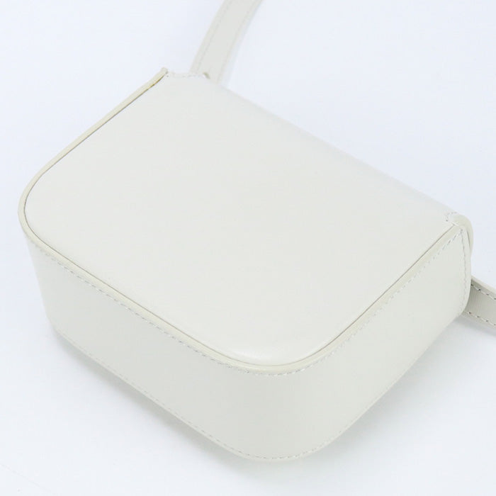 CELINE 10I51 3DPV 08OA mini claude Diagonal Shoulder Bag Calfskin white Women