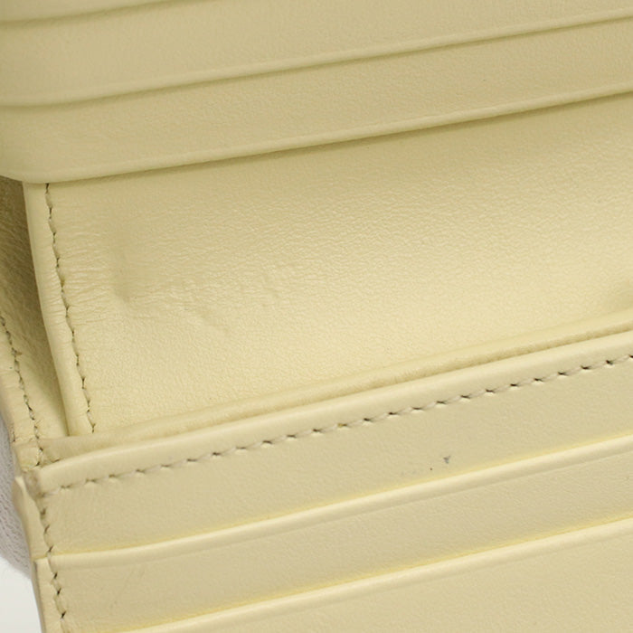 CELINE 10K62 3DPV Bi-fold wallet Triomphe Compact wallet Calfskin,leather yellow Women