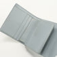 CELINE CE85108 Small flap wallet Triomphe Three fold Calfskin Blue Women