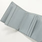 CELINE CE85108 Small flap wallet Triomphe Three fold Calfskin Blue Women