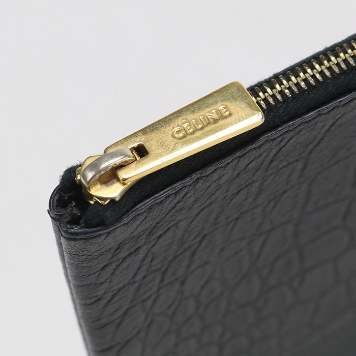 CELINE CE85496 Clutch bag leather black unisex