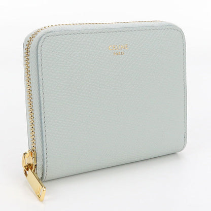 CELINE CE85884 small zip Folded wallet Calfskin blue Women