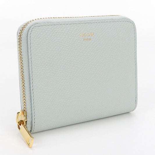 CELINE CE85884 small zip Folded wallet Calfskin blue Women