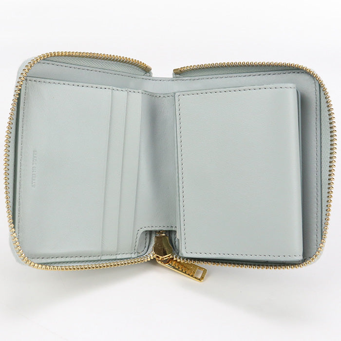 CELINE CE85884 small zip Folded wallet Calfskin blue Women