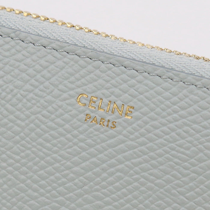 CELINE CE85884 small zip Folded wallet Calfskin blue Women