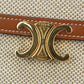 CELINE CE85912 Small flap wallet Triomphe Three fold wallet textile beige Women