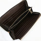 CELINE Long Wallet Macadam Large zip wallet PVC brown Women