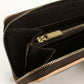 CELINE Long Wallet Macadam Large zip wallet PVC brown Women