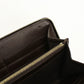 CELINE Long Wallet Macadam Large zip wallet PVC brown Women