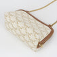 CELINE ChainShoulder Bag Triomphe canvas Diagonal PVC White Women