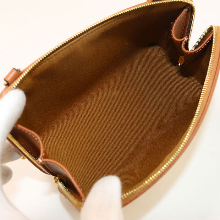 CELINE ChainShoulder Bag Triomphe canvas Diagonal PVC White Women