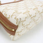 CELINE ChainShoulder Bag Triomphe canvas Diagonal PVC White Women