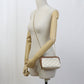 CELINE ChainShoulder Bag Triomphe canvas Diagonal PVC White Women