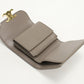 CELINE 10D78 3DPV Small flap Triomphe Three fold wallet Calfskin gray Women