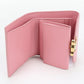 CELINE CE89486 Small flap wallet Triomphe Three fold wallet Calfskin Pink Women