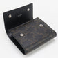CELINE CE89625 Small trifold wallet Triomphe canvas PVC Black Women