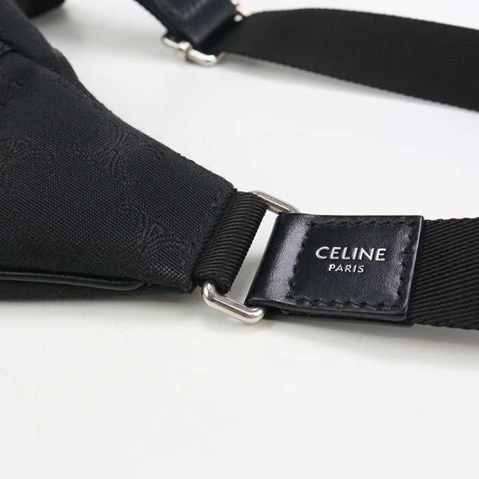 CELINE Belt bag Triomphe Jacquard body bag canvas mens