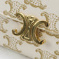 CELINE 10D78 2CQH Small wallet Triomphe canvas Folded wallet PVC white  Women