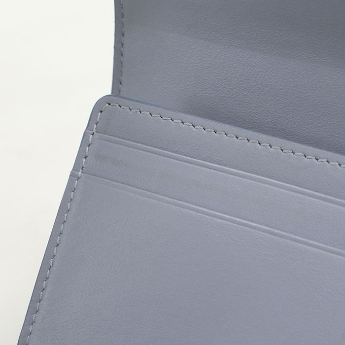 CELINE CE91437 Small Three fold wallet Calfskin Blue Women