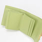 CELINE 10D78 Small flap wallet Triomphe Three fold wallet Calfskin green Women