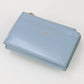 CELINE CE92167  coin pocket Triomphe Three fold wallet Calfskin blue Women