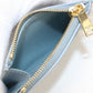 CELINE CE92167  coin pocket Triomphe Three fold wallet Calfskin blue Women