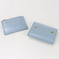 CELINE CE92167  coin pocket Triomphe Three fold wallet Calfskin blue Women