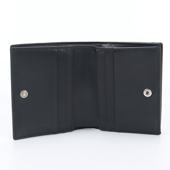 CELINE 10E49 3FQC 38SI Bifold wallet Triomphe Compact wallet Calfskin black mens(unisex)