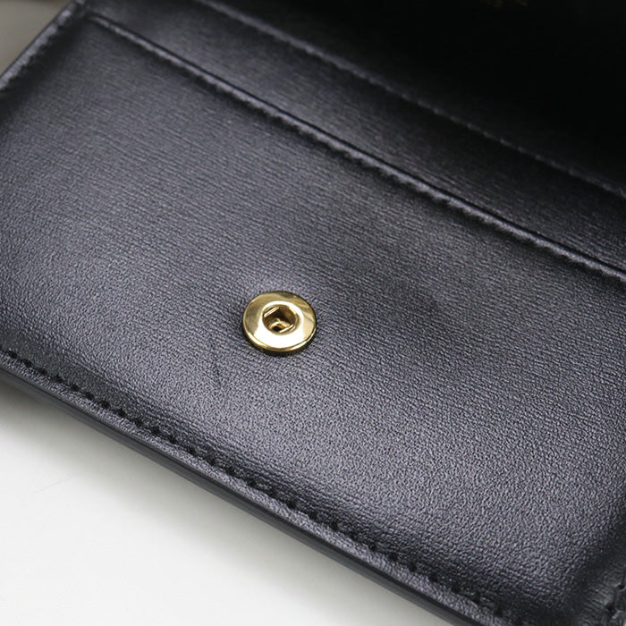 CELINE 10I58 3DPV.38NO Flap card holder Triomphe name card holder black Women
