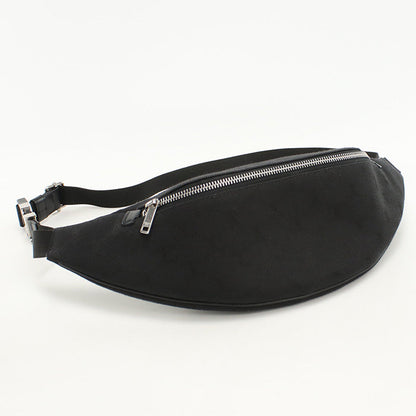 CELINE Belt bag Triomphe body bag canvas black mens