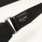CELINE Belt bag Triomphe body bag canvas black mens