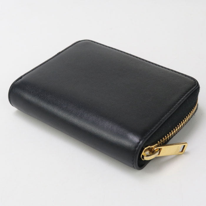 CELINE Zip coin purse Cuir Triomphe Coin Pocket Calfskin black Women