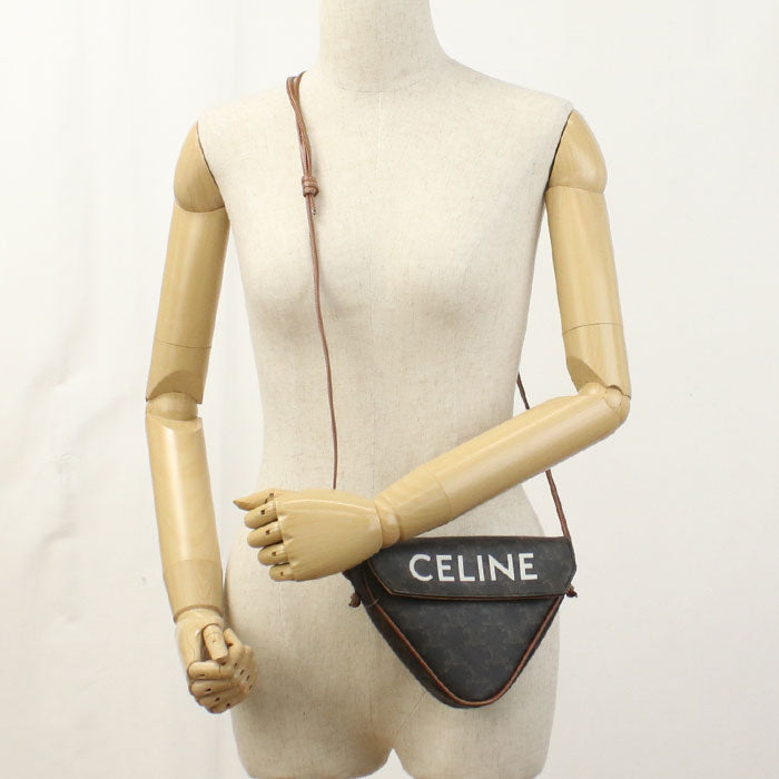 CELINE Triomphe canvas Diagonal shoulder bag Triomphe canvas brown Women