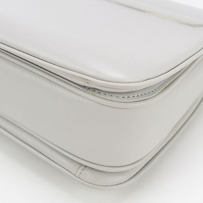 CELINE 18725 3BFB Chain Shoulder Bag leather gray Women