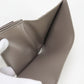 CELINE Small flap wallet Triomphe Three fold wallet Calfskin gray Women