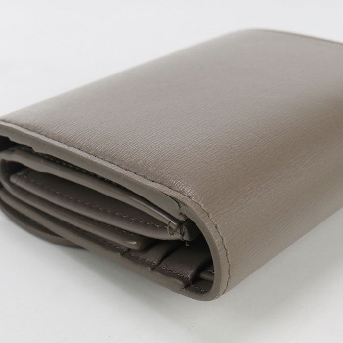 CELINE 10D783DPV.18GT Small flap wallet Triomphe Three fold leather gray Women