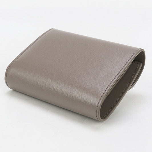 CELINE 10D78 3DPV Tri-fold wallet Triomphe Small flap wallet Calfskin gray Women